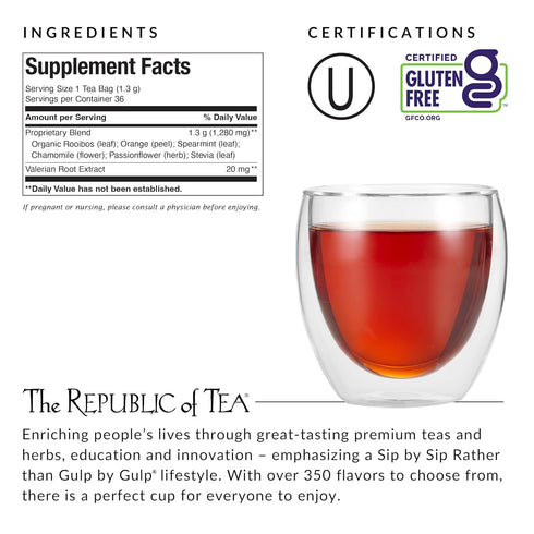 5 36 The Republic of Tea - Get Some Zzzs No. Herb Tea for Rest, No Caffeine, Tea Bags