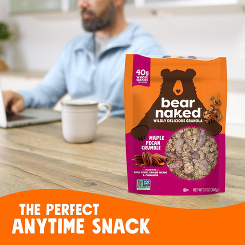 4.5lb (6 Count) Bear Naked, Granola, Maple Pecan, Non-GMO Project Verified and Kosher Dairy, Case
