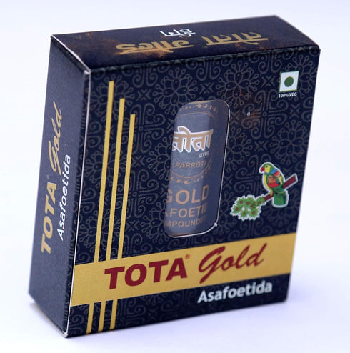 Tota Gold 100% Pure Asafoetida Granules - Natural Vegan Gluten Free Indian Spice, 7gm Hing for Garlic and Onion