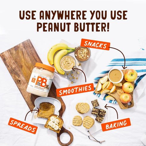 24 9g 9% PBfit Ounce Simply Peanut Powdered Peanut Powder, No Added Sugar or Salt, Non-GMO, Plant-Based, Gluten-Free