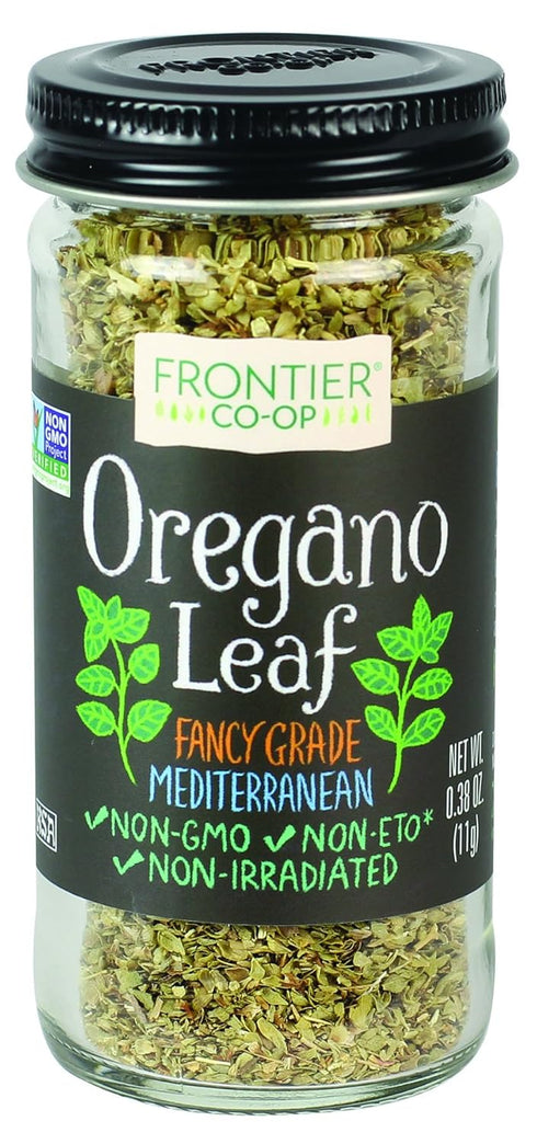 Frontier Co-op Oregano Leaf - 0.38 Ounce Jar, Great for Pizza, Italian & Mexican Fare, Kosher