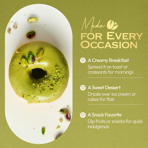 7.05 oz (200g) 20% CORINTO Pistachio Cream Spread with Milk Chocolate, Smooth Greek Pistachio Butter, Palm Oil Free