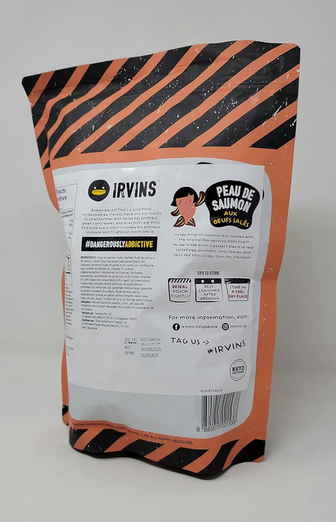 10.6 Irvins Salted Egg Salmon Skin, Ounce
