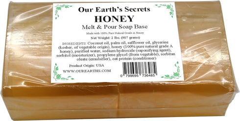 Honey - 2 Pound Melt and Pour Soap Base - Our Earth's