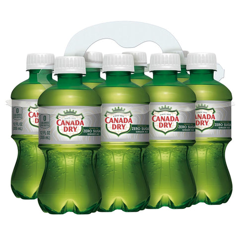 12 8 Count Diet Canada Dry Ginger Ale Soda, Fluid Ounce Bottle