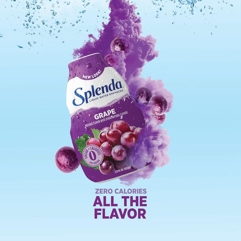 3.11 Oz 2 Pack) SPLENDA Liquid Water Enhancer Drops, Sugar Free, Zero Calorie, Natural Flavor, Concentrated Drink Mix