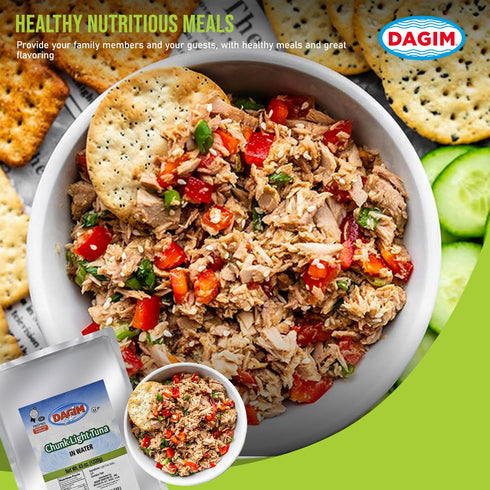 Dagim 43 oz Pack 2 Chunk Light Tuna in Water Tuna Fish Pouch Kosher Certified for Passover