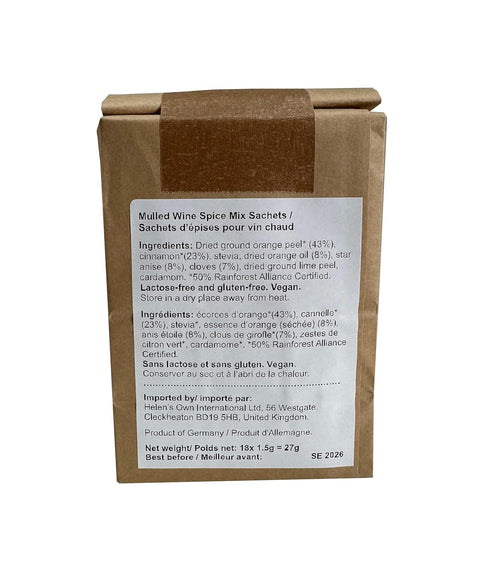 Helen's Own International 18 0.5Oz Genuine German Mulled Wine Spice Mulling Spices Mix Gluhwein - x Sachets - Gluehwein