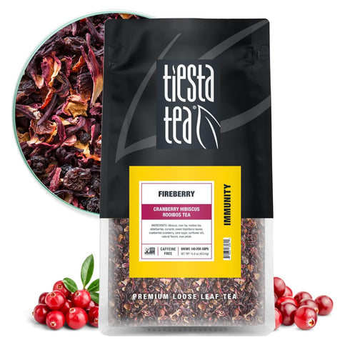 Tiesta Tea - Cranberry Hibiscus Rooibos Tea, Fireberry, Loose Leaf, Herbal Blend