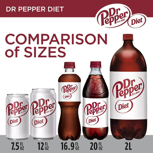12 oz pack 12 Diet Dr Pepper Soda, fl cans