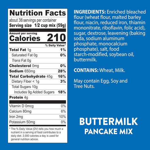 5 lb (Pack 6) Krusteaz Complete Buttermilk Pancake and Waffle Mix, Light & Fluffy, Bags