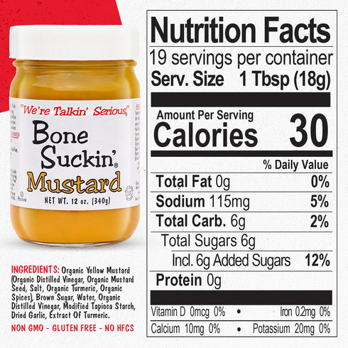 (2 Count, Bone Suckin' Sauce Mustard, Non GMO, Gluten and Fat Free, Great Tasting Condiment Variety)