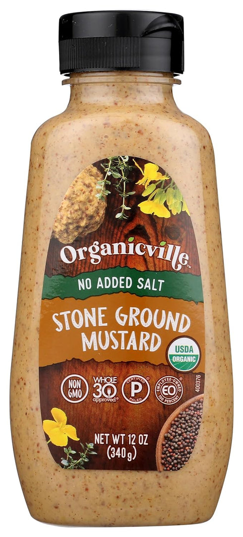 ORGANICVILLE Organic Salt Free Mustard, 12 OZ
