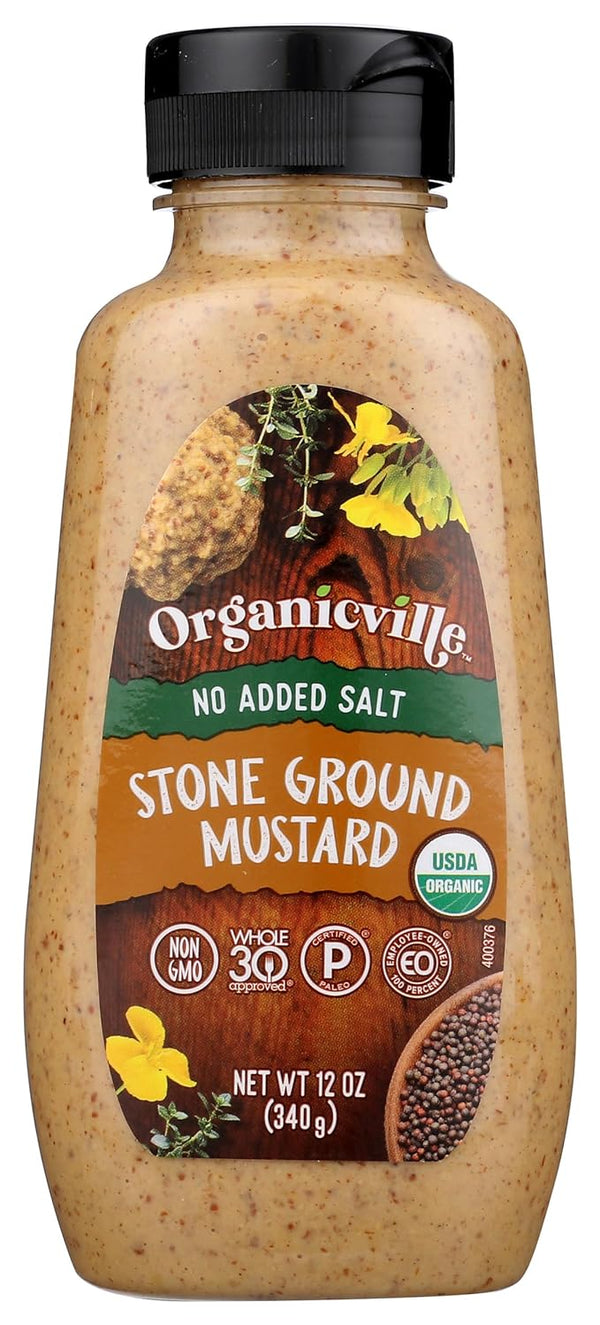 ORGANICVILLE Organic Salt Free Mustard, 12 OZ