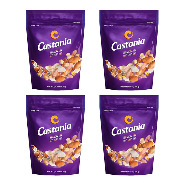 Castania Lebanese Mixed Nuts, Regular Mix with Peanuts, Pumpkin Seeds, Corn, and