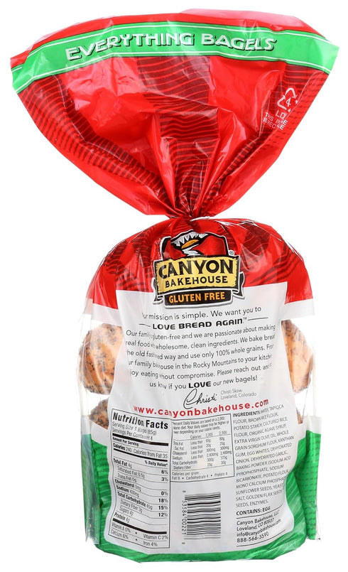 Canyon Bakehouse 14 oz Everything Bagel, Gluten-Free