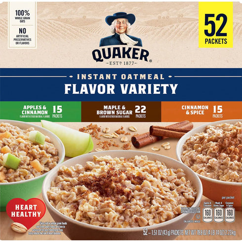 Pack, 71 Quaker Instant Oatmeal Cereal Variety Ounce