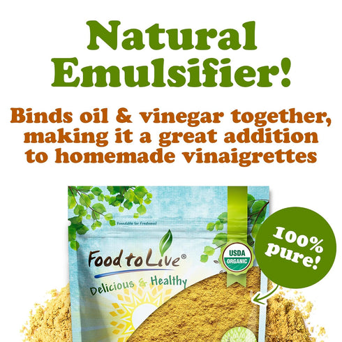 4 Food to Live Organic Ground Yellow Mustard Seeds, Pounds All-Natural, Vegan Spice for Flavorful Cooking