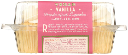 Rubicon Bakery 4ct, 10 OZ Vanilla Cupcakes