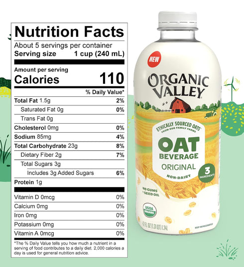 42 ORGANIC VALLEY Organic Simple Oat Beverage, FZ