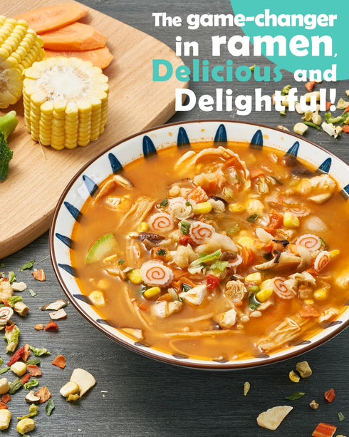 14oz 11 Ramen Toppings Seafood Mix - Ingredient Blend with Superfood Goji, Savory Seafood Umami Dried Seafood