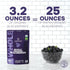 3.2 Organic Whole Blackberries Fresh Freeze Dried Fruit Ounce Bag - No Sugar Added Dehydrated Whole Blackberries Snack