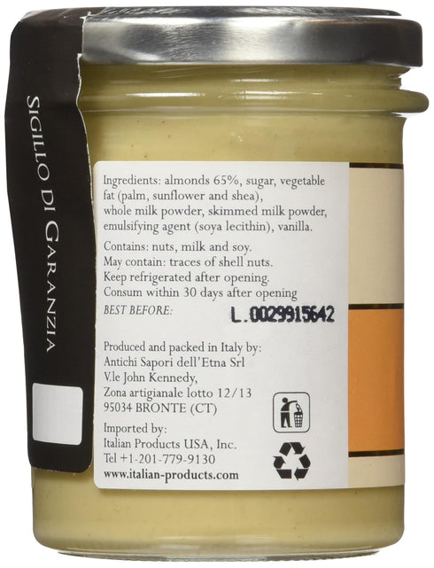 Vincente 7.05 Sicilian Cream of Almonds Nut Spread, Ounce