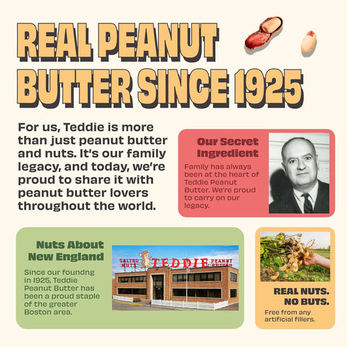 26 Oz Teddie All Natural Peanut Butter, Smooth