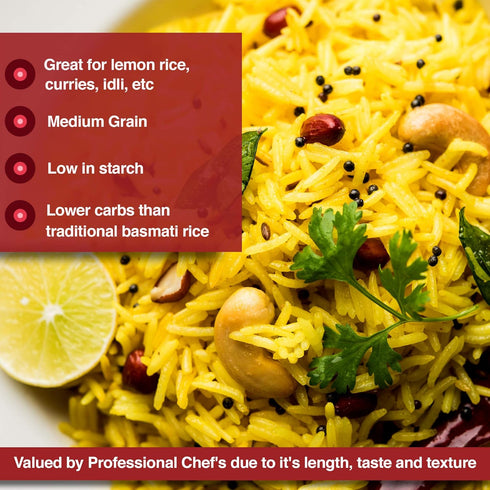 TAJ Gourmet Foods 10lbs TAJ Sona Masoori Rice | Short Grain White Rice | Product of India