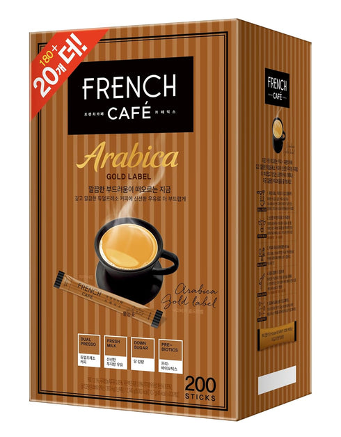 (200 Namyang French Cafe Arabica Gold Label Instant Coffee Mix Sticks)