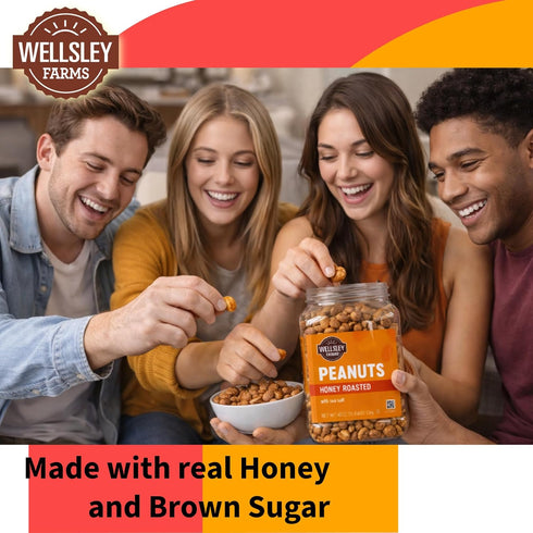 Wellsley Farms 40 Honey Roasted Peanuts with Sea Salt, Ounce