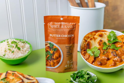 (3.3 oz) Savory Spice Butter Chicken Spice & Easy Meal Starter - Authentic Indian Butter Chicken Seasoning for Murgh