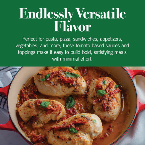8.5 oz Bella Sun Luci Sun-Dried Tomato Halves in Premium Oil with Italian Herbs, Ready-to-Use Mediterranean Ingredient