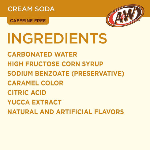 12 oz 12 pack A&W Cream Soda, fl cans