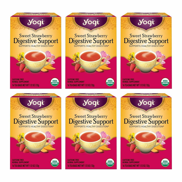 Yogi Tea Sweet Strawberry Digestive Support - 16 Tea Bags per Pack