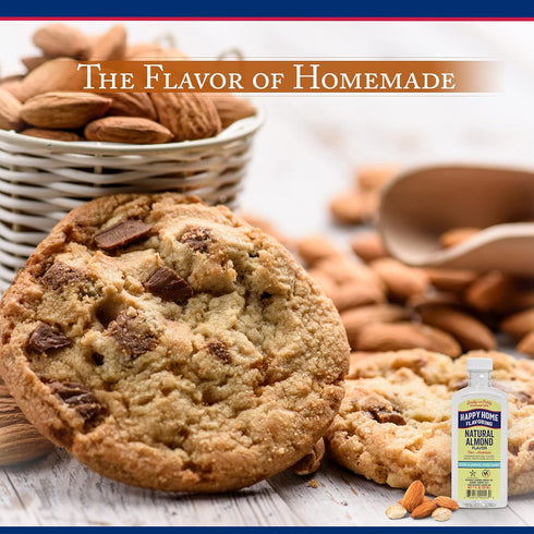 7 oz. Happy Home Natural Almond Flavoring, Non-Alcoholic, Certified Kosher