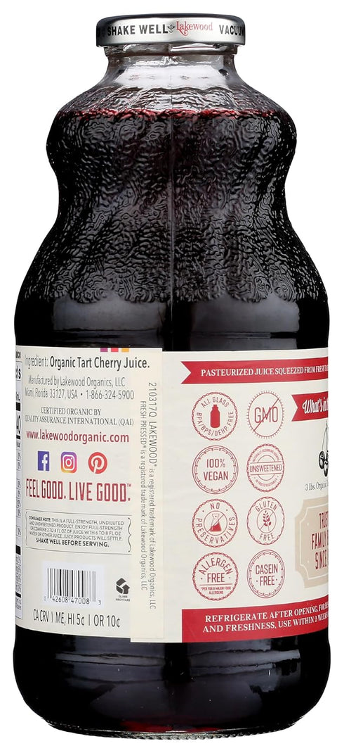 32 oz Lakewood, Organic Pure Cherry Tart Juice