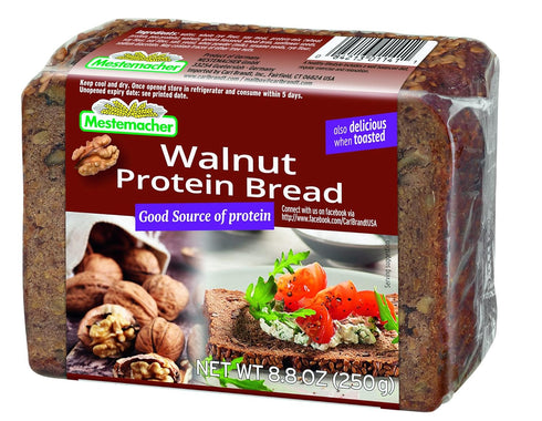 8.8 Pack 3 (1), (1), (1) Mestemacher Protein Bread ounces, Variety of - Protein Walnut Carrot