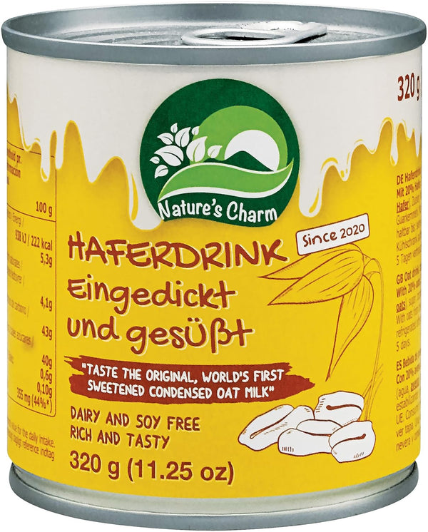Nature's Charm Sweetened Condensed Oat Milk, 0g Trans Fat, Vegan Friendly, Dairy Free, 11.25