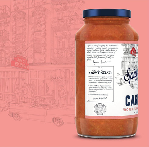 Carbone Spicy Vodka Pasta Sauce, 24 Fl Oz (Pack of 2), Vegetarian, Gluten Free