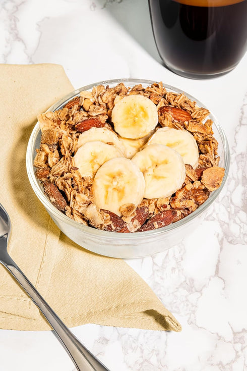 3 pack 8oz The Hampton Grocer Banana & Chocolate Chunk Granola, - Gluten-Free, Dairy-Free, Made with Real Bananas