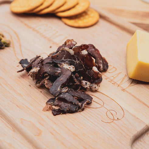 8oz Biltong Depot Original Beef Biltong Slices with Fat | Air-Dried Beef Jerky Snack | High Protein | Zero Sugar | Keto