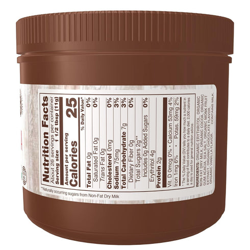 10-Ounce (Pack 2) NOW Foods, Organic Cocoa Lovers Slender Hot Cocoa, No Sugar Added, Certified Non-GMO, Kosher