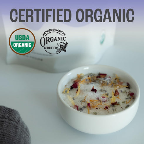 (4 oz), J MAC BOTANICALS, Organic Lavender Flower Dried Lavender Flowers, Buds, Manufactured in The USA