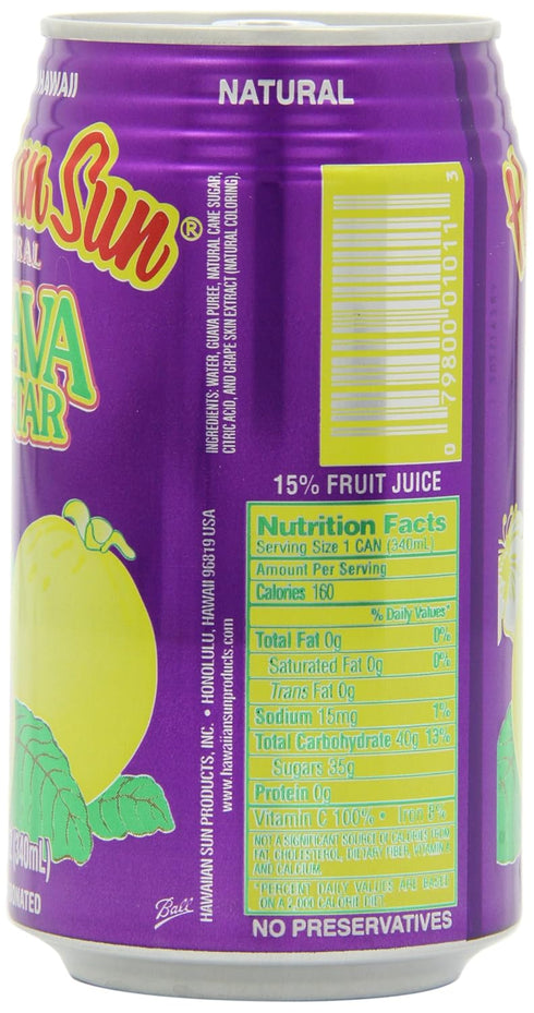 Hawaiian sun 11.5 Oz (Pack 24) Nectar, Guava, Fl