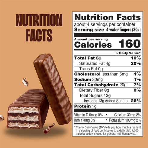 4.6 Glutino Gluten Free Wafers, Milk Chocolate, Ounce