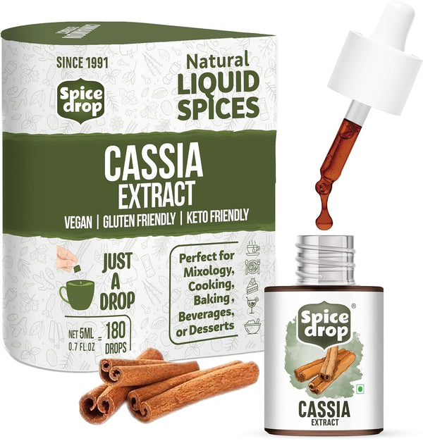 Spice Drop Cinnamon Cassia Extract Baking, Cooking, Smoothie, Dessert, Coffee, Tea |
