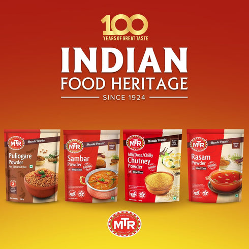 200g MTR Sambar Ready Mix Authentic Indian Curry Powder Blend of Turmeric, Red Chili, Fenugreek & Asafoetida Great