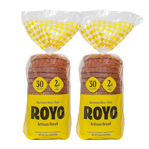 ROYO BREAD CO. NON-Assorted 2-Pack Low Carb Artisan Bread and Bagels, 30-80