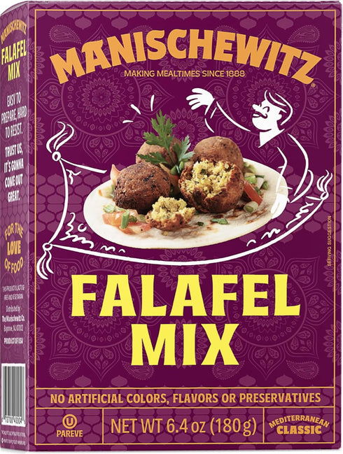 Manischewitz Mediterranean Falafel Ball Mix, 6.4oz | All Natural | Sugar Free